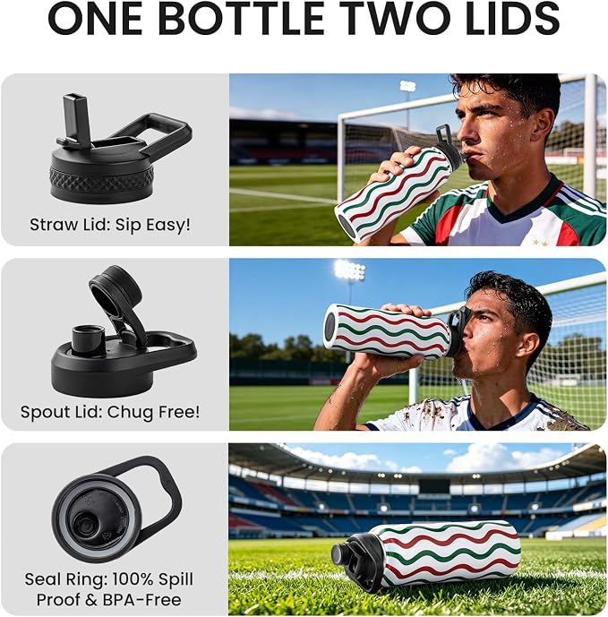 RAYMYLO Insulated Water Bottle 40 oz, Triple Wall Vacuum Stainless Steel | - Image 4