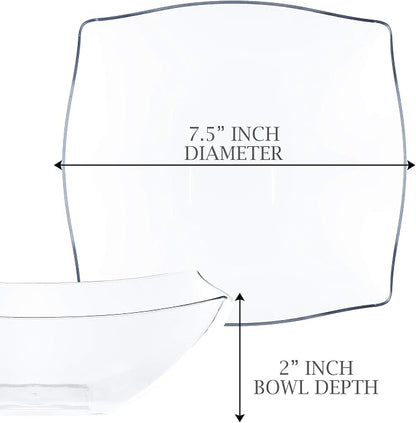 PLASTICPRO Disposable 32 ounce Square Serving Bowls, Party Snack or Salad Bowl - Image 6