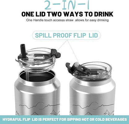Hydraful 64 oz Tumbler with Handle and Straw - Image 3