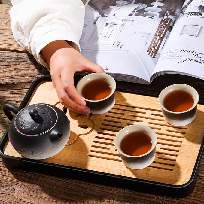 LURRIER Gongfu tea sets, Portable Ceramic TeaSet, Asian Tea sets - Image 3