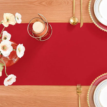Faux Linen Table Runner Water Resistant 13 x 60 in, Coffee Table Runner - Image 7