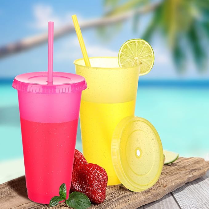 Honeydak 30 Pack Tumbler with Straw and Lid Bulk Cups - Image 5