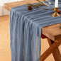 Cheesecloth Table Runner, 120 Inch 10 FT, Dusty Blue | 1 Pack, 35x120 Inches by Mkobon