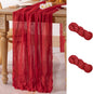 2 Pack Red Cheesecloth Table Runner 10ft Boho Gauze Annniversary Decor | by MLMC