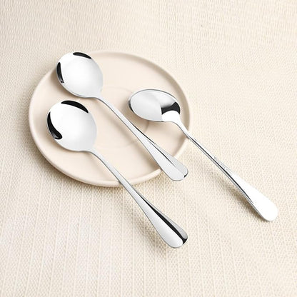 12 Piece Soup Spoons, High Grade Stainless Steel Soup Spoons, Dishwasher Safe - Image 7