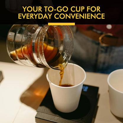 RACETOP 8 oz Disposable Coffee Cups 500 pack, Hot Coffee Cups | Hot/Cold Drinks - Image 6