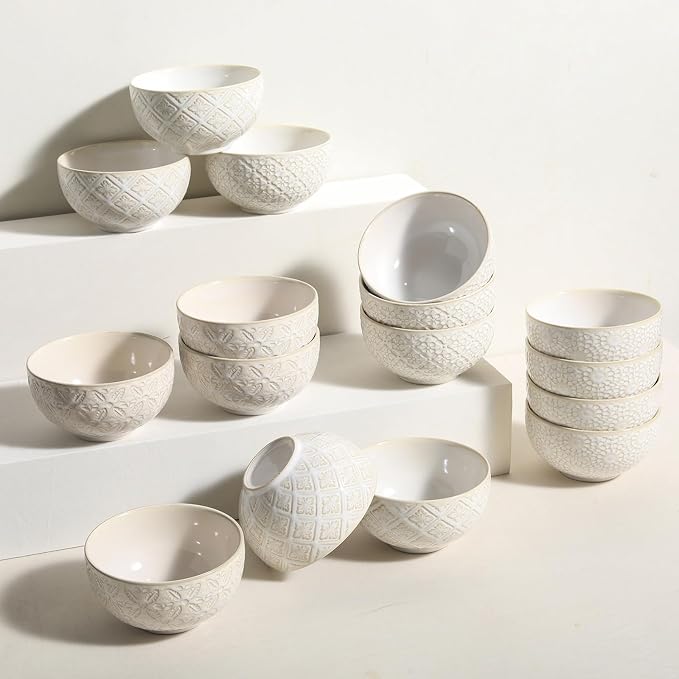 26 Oz Cereal Bowls Set of 4, 6 inch Ceramic Soup Bowl - Image 9