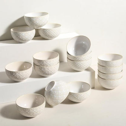 26 Oz Cereal Bowls Set of 4, 6 inch Ceramic Soup Bowl - Image 9