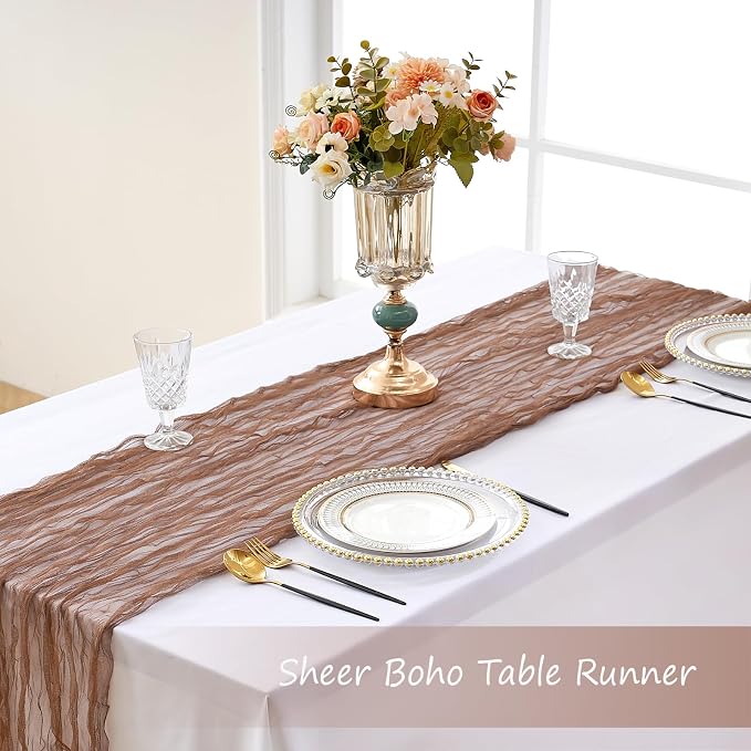 Coffee Cheesecloth Table Runner Summer Halloween Christmas 10Ft Cheese Cloth - Image 6