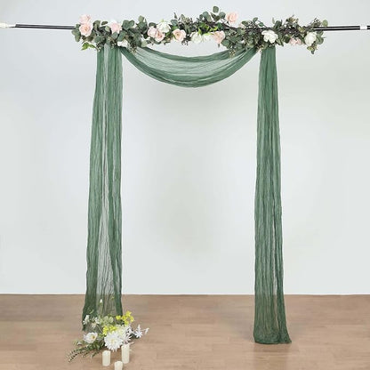 Efavormart 20ft Olive Green Gauze Cheesecloth Wedding Arch Drapery Fabric - Image 8