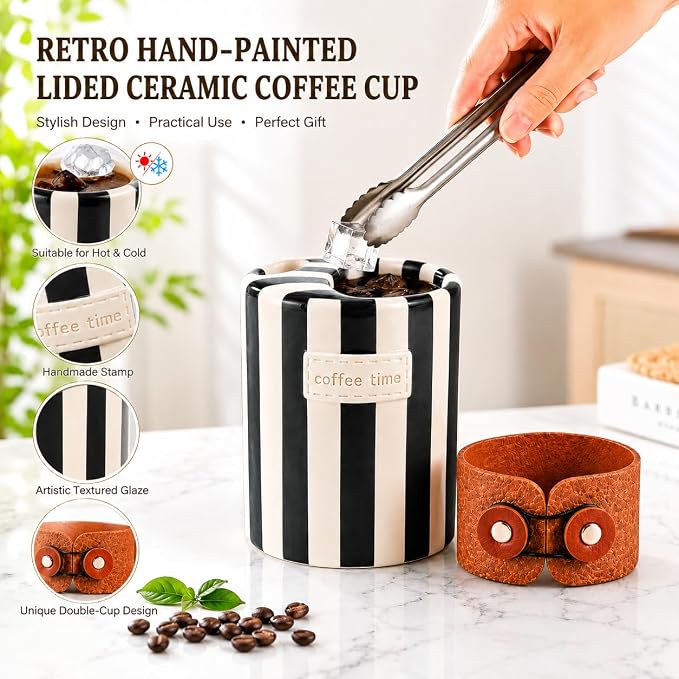Shelprojsu 10oz Ceramic Travel Coffee Mug, Ceramic Mug - Image 3