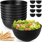 Unbreakable Cereal Bowls Set of 8, 26 Oz Wheat Straw Bowl Sets, Microwave & by UUGLAM