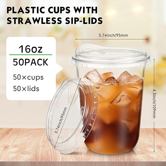 Baderke Clear Plastic Cups - Image 3