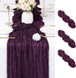 3 Pack Dark Purple Cheesecloth Table Runner 17x108 Inch Semi Sheer Boho Gauze by Unknown