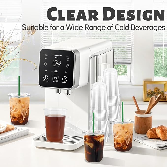 GGOLDMER 25 Set 16oz Clear Round Bottom Plastic Cups - Image 6