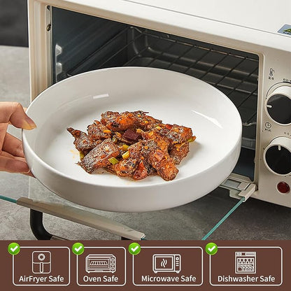 8" Ceramic Pasta Bowls Set of 4, - Image 3