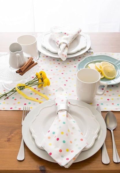DII Polka Dot Party Print Tabletop Collection Reusable & Machine Washable - Image 8