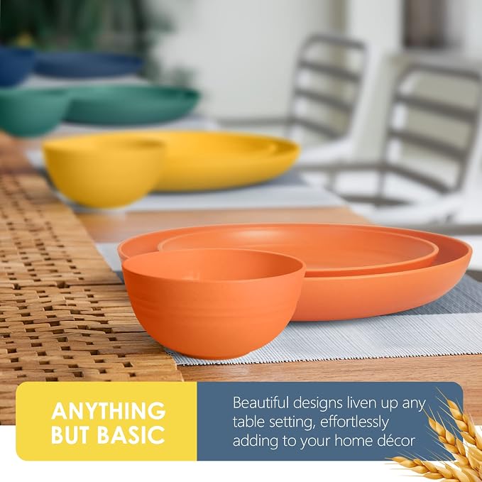 Teivio 32-Piece Plates and Bowls Sets - Image 6