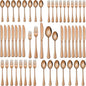 Rose Gold 30-Piece Flatware Sets Service For 6,Pink Silverware Set Includes Knife Spoon And Forks Eating Utensils Sets For Kitchen,Metal Cutlery Set Tableware Sets