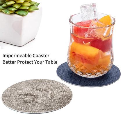 Faux Leather Drink Coasters - Image 2
