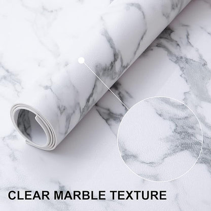 homing Faux Leather Heat Resistant Placemats 6 Packs, Waterproof Wipeable Dining PU Place Mats for Indoor & Outdoor, Easy to Clean, Marble