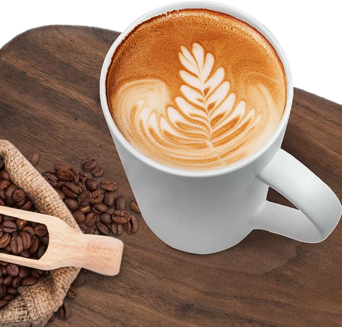20 oz White Ceramic Coffee Mugs, Large Tall Coffee Mug - Image 8
