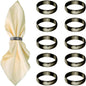 Grey Napkin Rings-10 Pcs Stainless Steel Napkin Rings | Metal Napkin Ring by GERILKAI