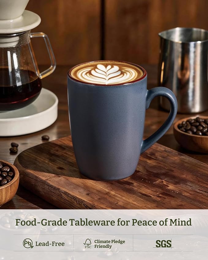 famiware Venus Coffee Mugs Set of 4, 13 oz Ceramic Stoneware Mug Cup Set | - Image 2