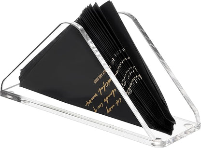 Acrylic Standing Triangle Paper Napkin Holder by DINGHUO