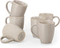 vancasso PLAYA Ceramic Coffee Mug Set of 6, 16 Oz Tea Cups by vancasso