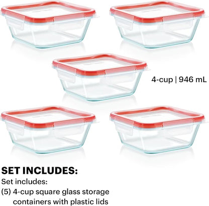 Pyrex Freshlock Glass Food Storage Containers Set | Meal prep containers - Image 2
