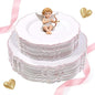 WDF 100pcs Rose Gold Plastic Plates-Baroque White &Rose Gold Disposable Plates including 50Plastic Dinner Plates 10.25inch,50Salad Plates 7.5inch for Wedding & Parties