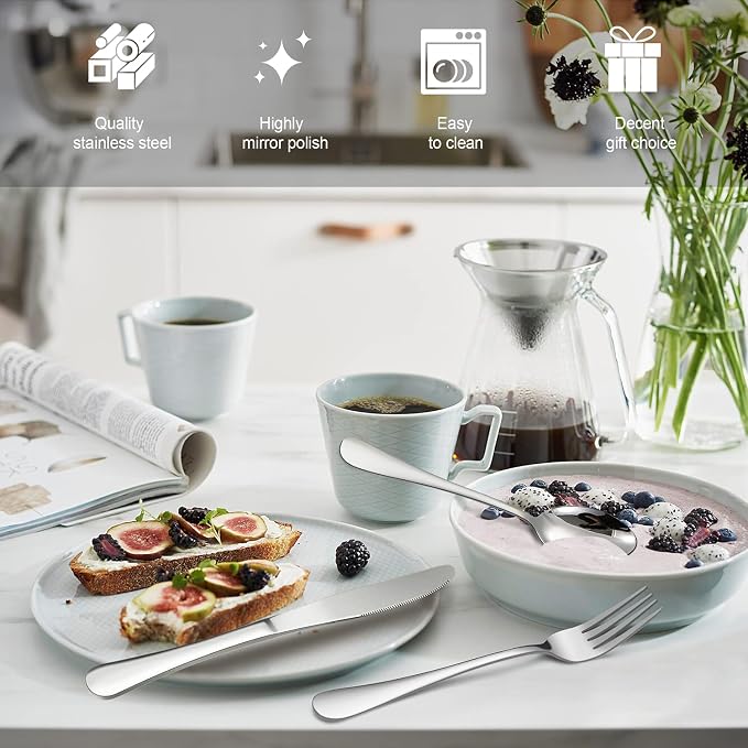 HaWare 68 Pieces Silverware Set - Image 7