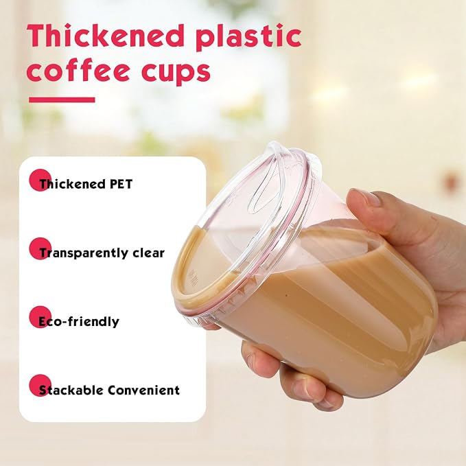 Baderke 50 Pcs Round Bottom Plastic Cups - Image 4