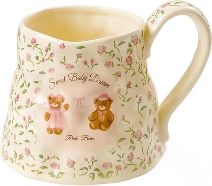 Cute Large Ceramic Coffee Mug Teddy Bear by Movlen