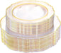 WDF 100pcs Clear Disposable Plastic Plates With Gold Trim - Baroque Clear Gold including 50PCS Dinner Plates 10.25inch and 50PCS Salad Plates 7.5inch for Wedding Birthday Valentine's Day