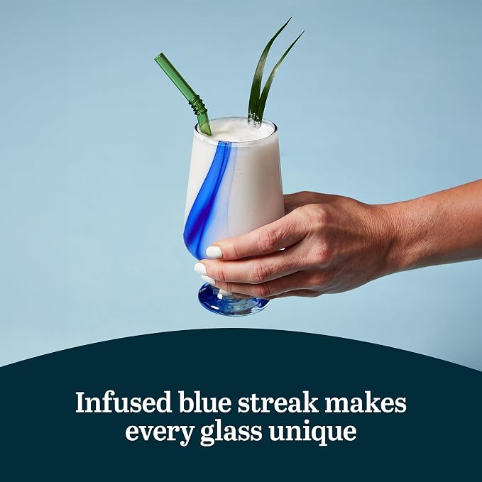 Libbey Blue Ribbon Goblet Glasses, Artisan Inspired, Durable Water Goblets Set - Image 5