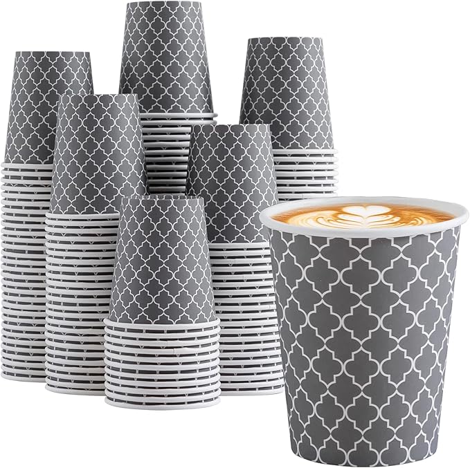 Lamosi Coffee Cups 10 oz 200 Pack, Disposable Paper Coffee Cups, Hot Cups | by BuyNow