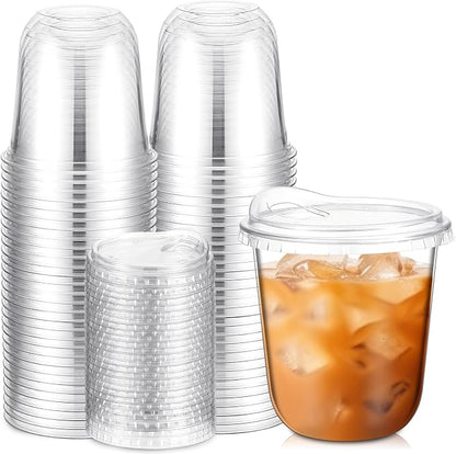 Baderke 50 Pcs Round Bottom Plastic Cups by Baderke