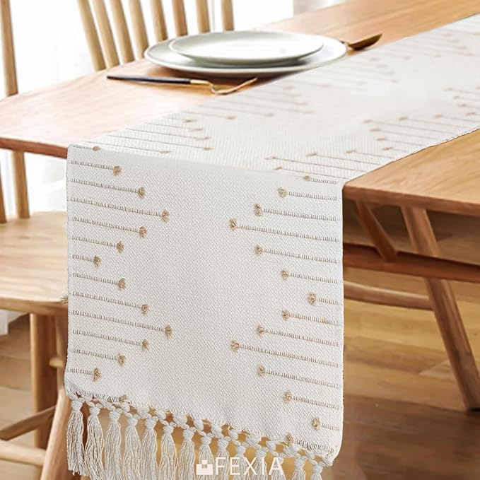 Boho Table Runner for Home Decor 12x90 Rustic Macrame Decoration | 90 Inches - Image 4