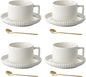 8 Ounce Cappuccino Cups Set of 4, Latte Mugs by AYUCIAPremiumCeramic