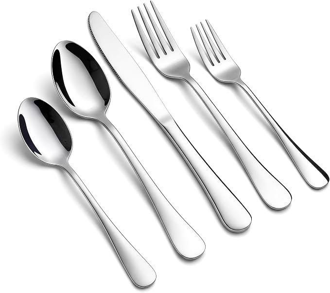 LIANYU 30 Piece Flatware Silverware Set by LIANYU
