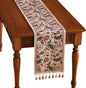 Designer Vintage Linen Table Runner, Floral Leave Pattern, Dining Table by Isaennehomedecoration