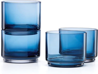 Lenox Tuscany Classics Stackable Drinkware, Dishwasher Safe, Short Glasses by Lenox