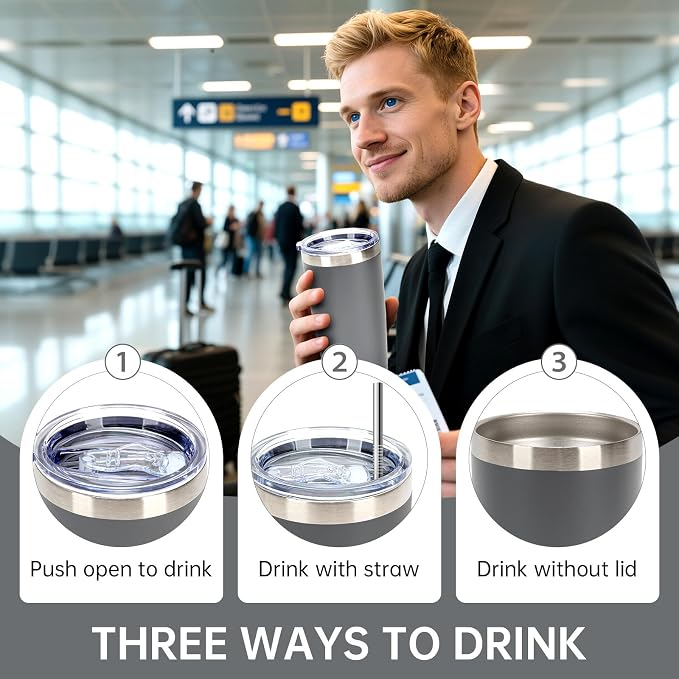 IEOVIEE 32 Pack 20oz Stainless Steel Insulated Bulk Tumblers - Image 7