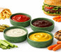Dipping Bowls Set of 4, 2462°F High-Fired Ceramic Small Bowls for Dips, Olive Oil & Sauce, Elevates Table Setting, Idea for BBQ,Afternoon Tea,Entertaining,Housewarming & Holiday Gifts