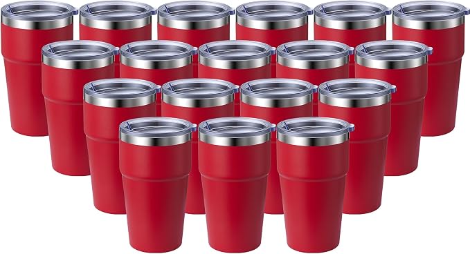 MEWAY 16oz Tumbler Double Wall Vacuum Insulated Travel Mug Bulk, Stainless by MEWAY