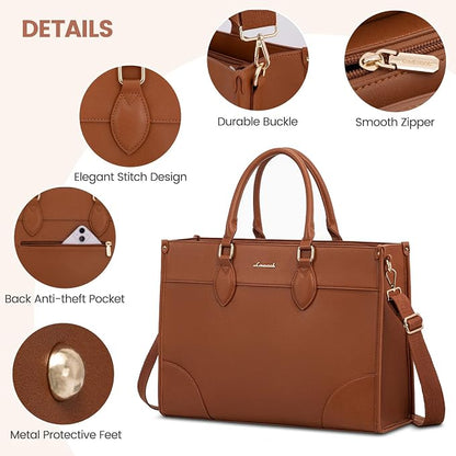 LOVEVOOK Laptop Bag for Women 15.6 lnch, Waterproof Laptops Tote Bags for Womens - Image 6