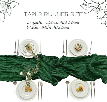 IVAPUPU Emerald Green Table Runner 120 Inch - Image 4