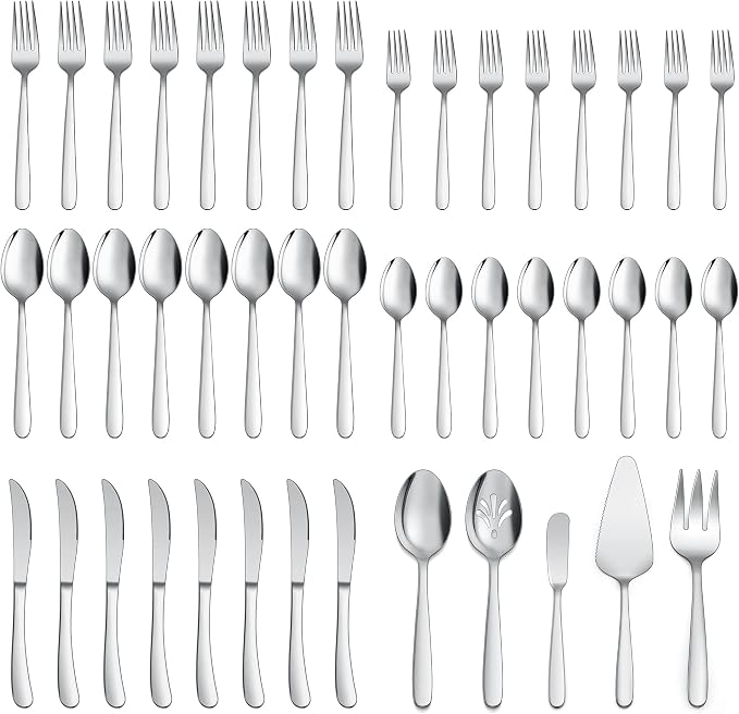 LIANYU 65-Piece Heavy Duty Silverware Set by LIANYU